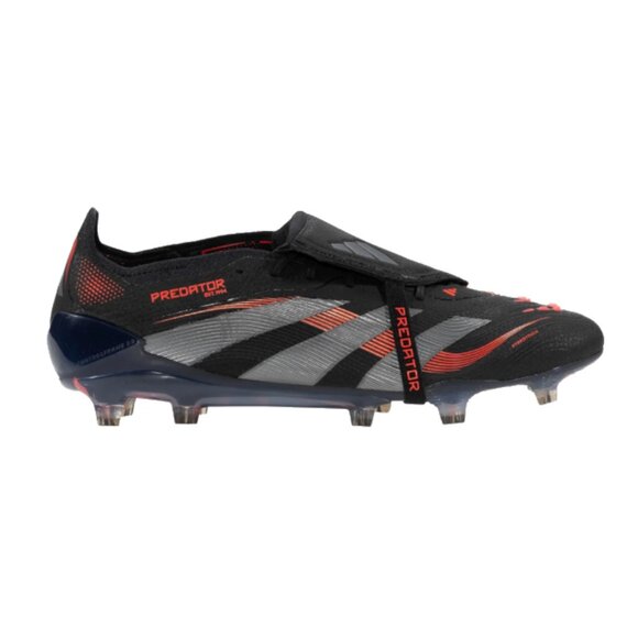 adidas Predator Elite Foldover Tongue FG Soccer Cleats (Black/Grey/Lucid Red) main image 14